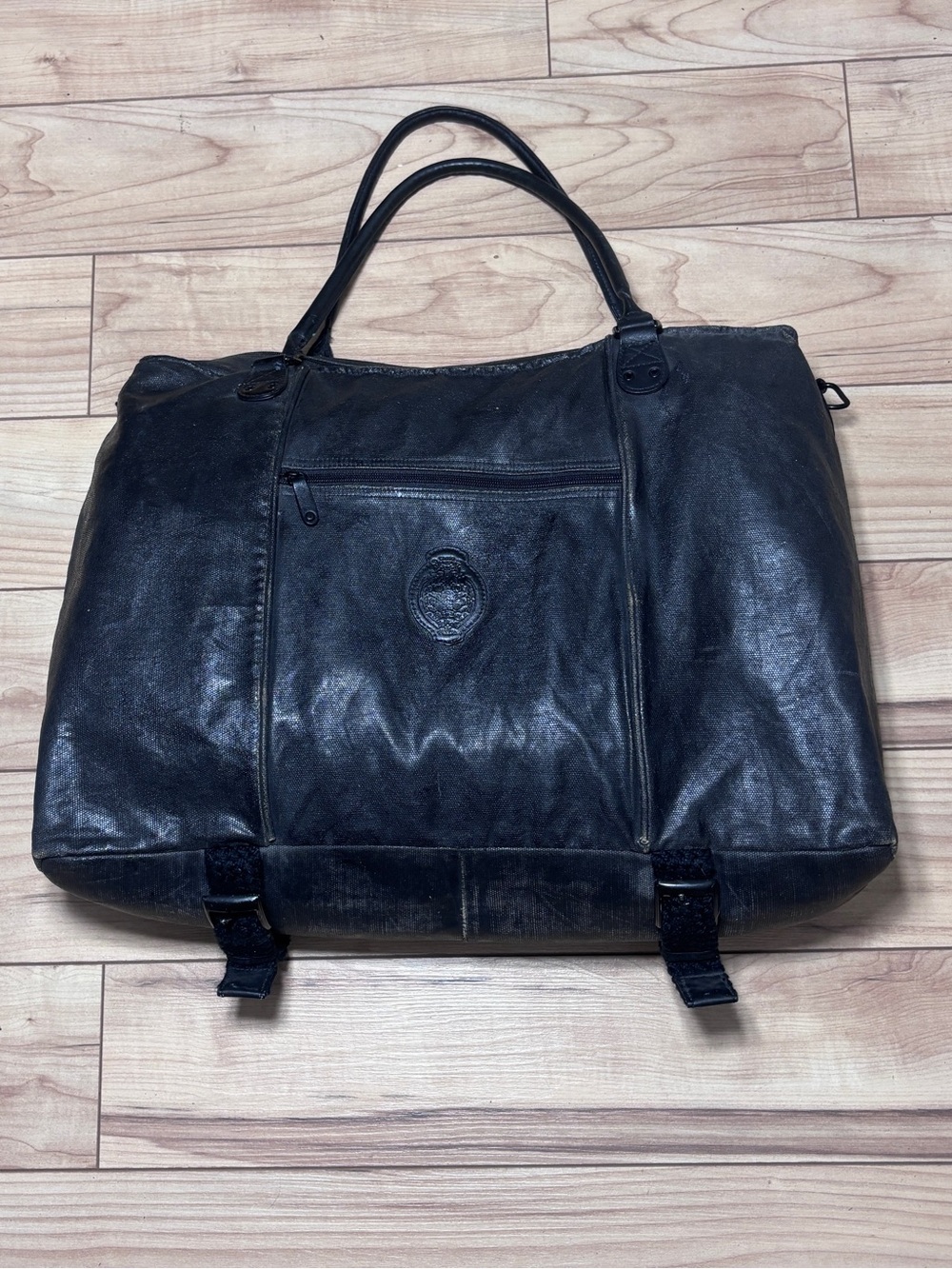 Men's Gucci Black Leather Weekender Bag
